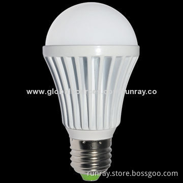 5W LED Globe Bulb, 80-110lm/W, Made of Plastic, 85-265V AC/12V DC, Easy Installation, Good Heat-sinkNew